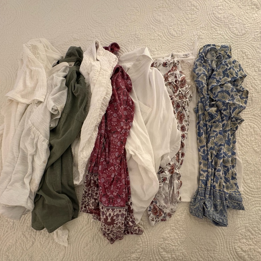 9 summer blouses women’s size small (lucky brand)